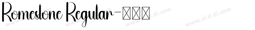 Romestone Regular字体转换